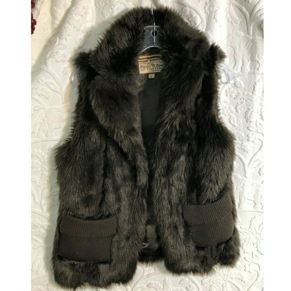 Faux Fur Vest Powder River Outfitters Woman - Picture 1 of 3